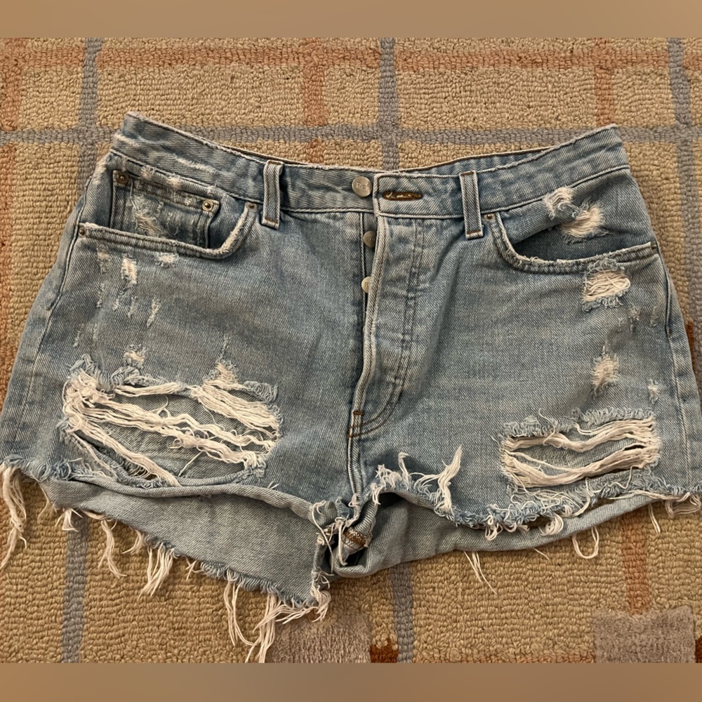 Reformation Distressed Denim Women Shorts